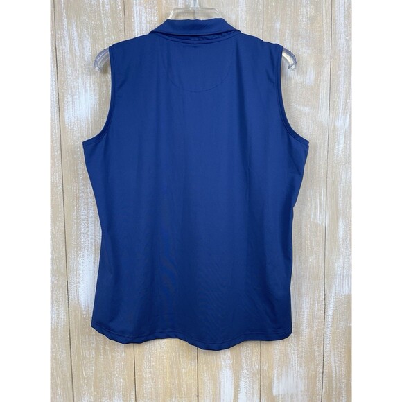 Ana Clare Active Top Womens XL Sleeveless Peformance Navy Golf Tennis NEW - Picture 2 of 5